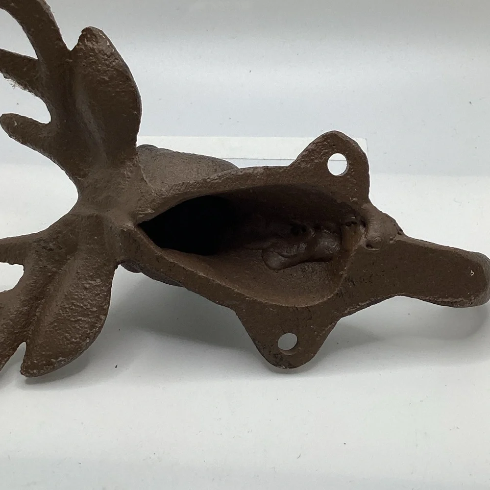 Rustic Brown Deer Head Wall Hook